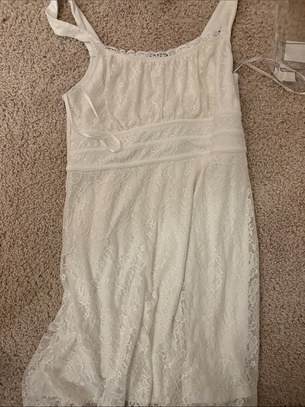 White Lace Sleeveless Wedding Dress - Elegant Feminine Style